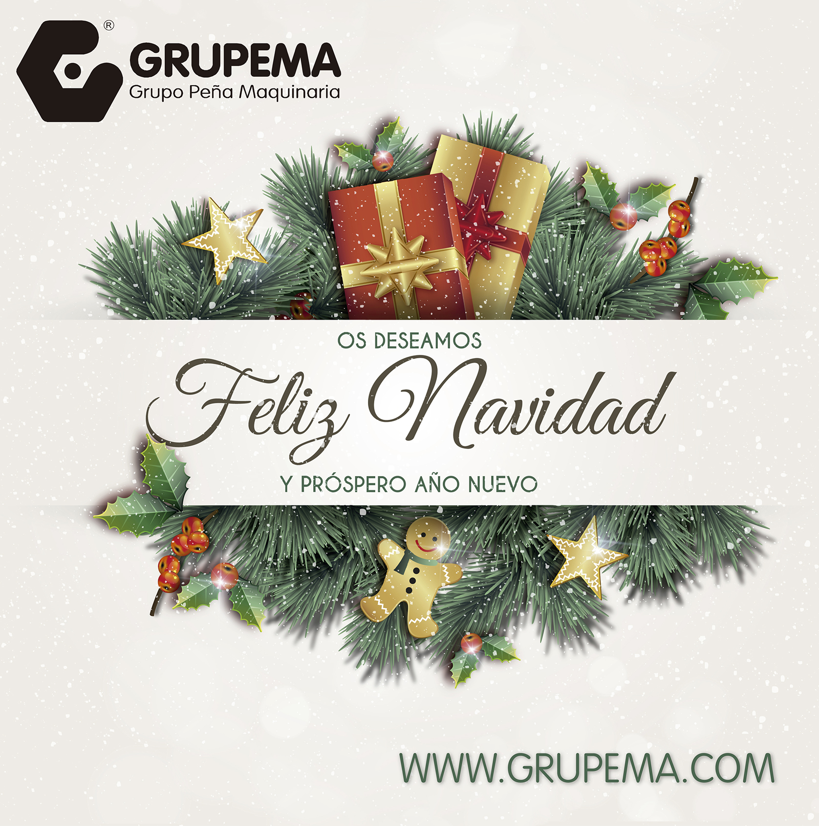 Todo el equipo de Grupema les desea Felices Fiestas - Grupema, Grupo Peña  Maquinaria