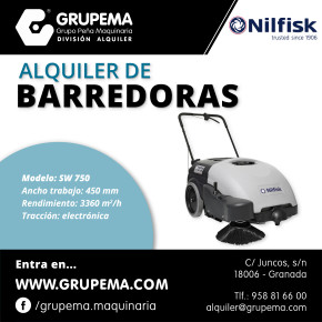 ALQUILER DE BARREDORAS NILFISK SW 750