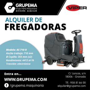 Alquiler Fregadora Automática Viper AS 710 R Granada y Jaén