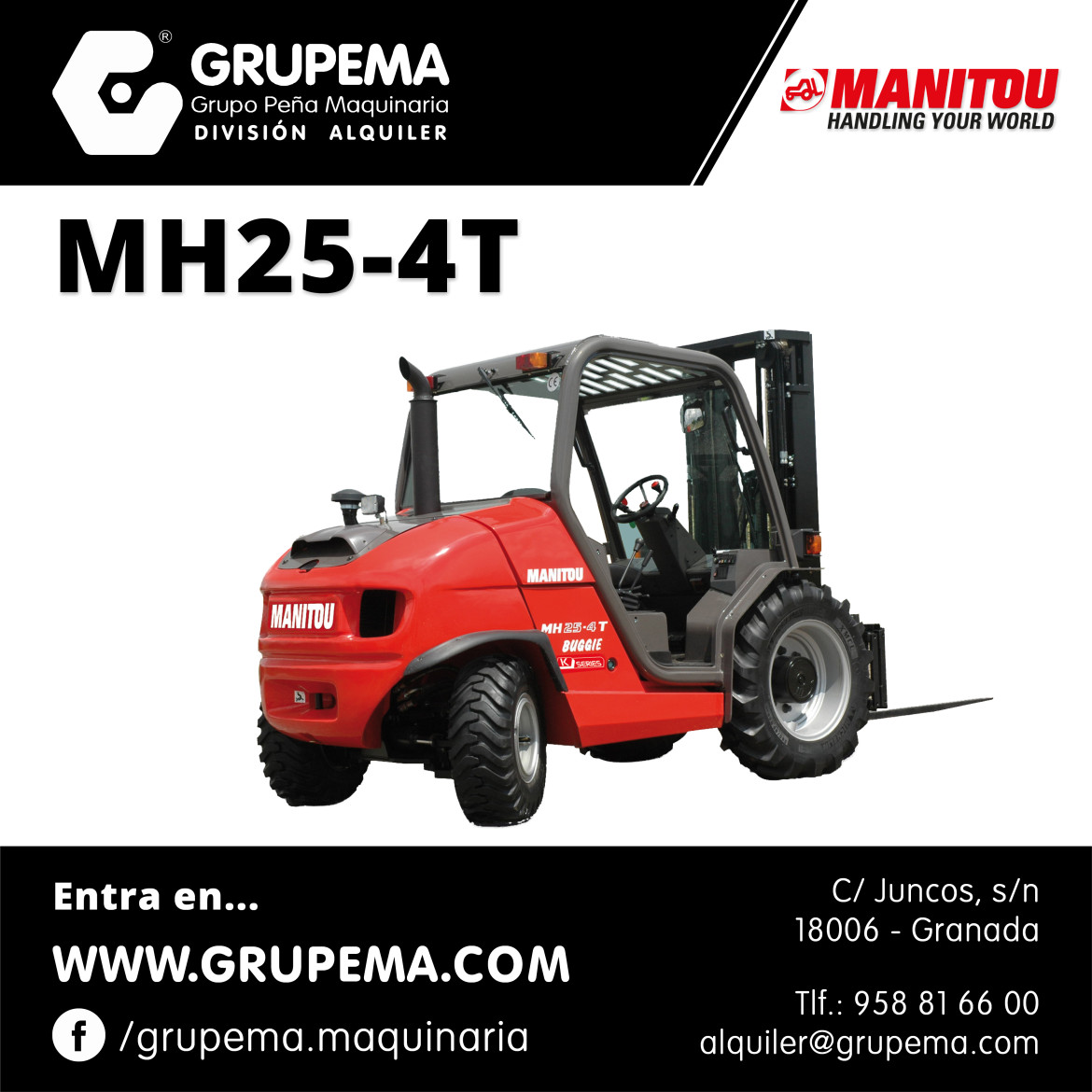 ALQUILER DE CARRETILLA ELEVADORA MANITOU MH25