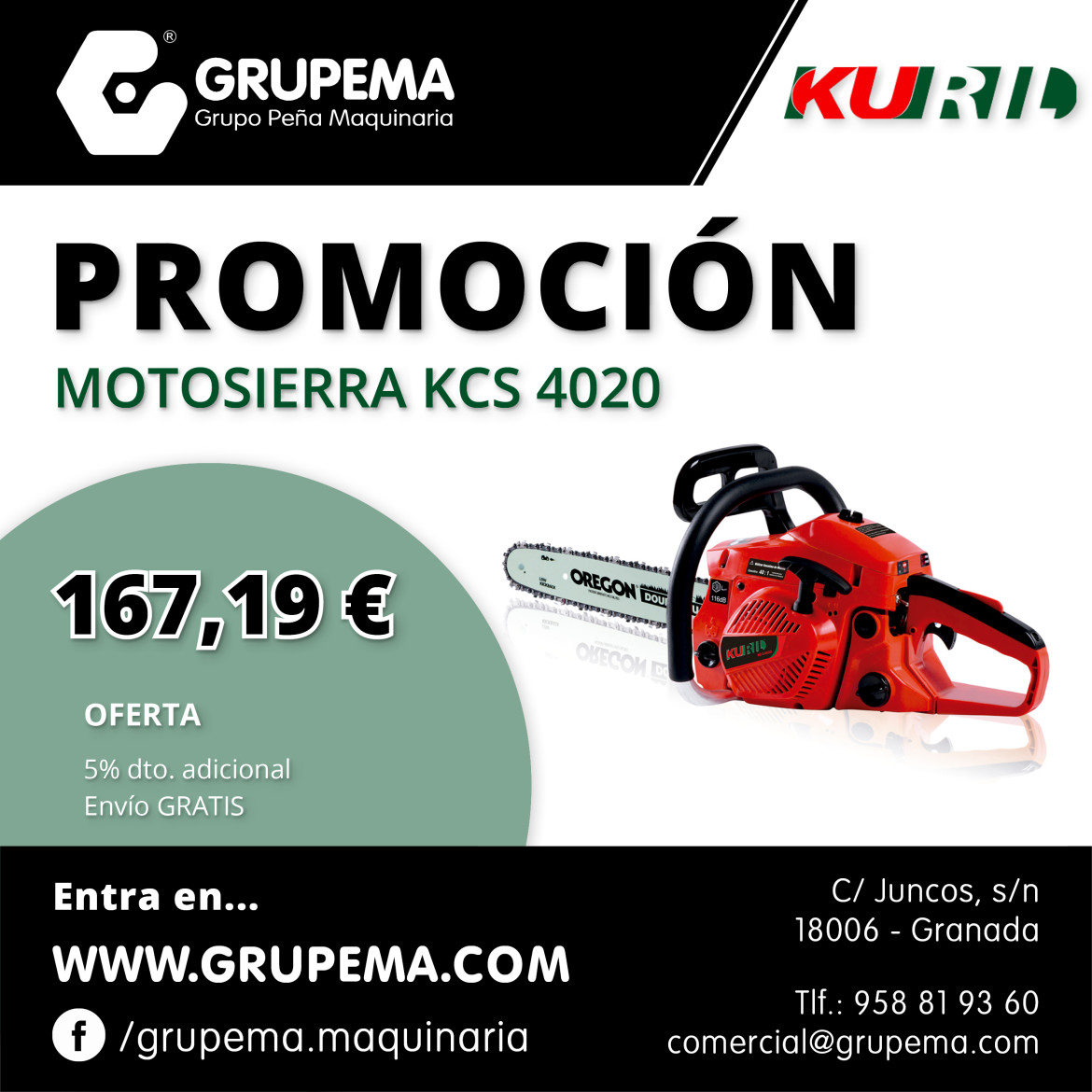 MOTOSIERRA KURIL KCS 4020