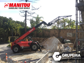 entrega de manipulador telescópico rígido manitou mt 1335 en marbella