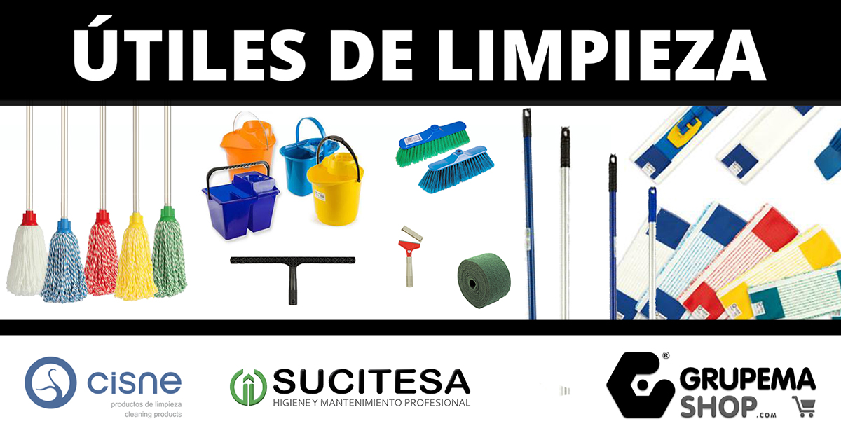 Gama de Útiles de Limpieza Cisne Grupema, Grupo Peña Maquinaria Gama de Útiles de Limpieza Cisne Grupema, Grupo Peña Maquinaria