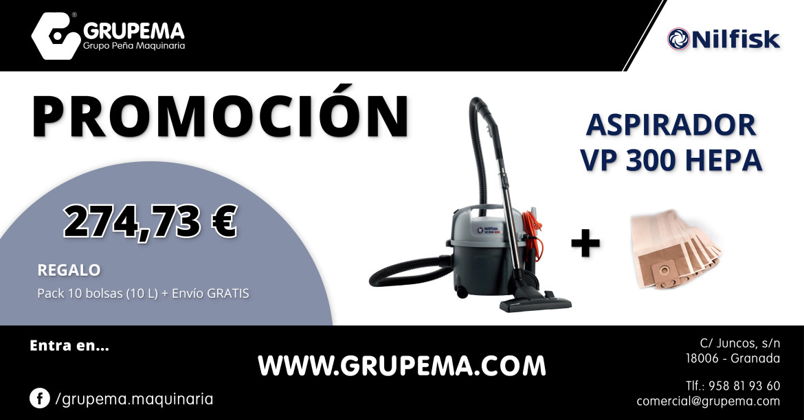 PROMOCIÓN VP 300 HEPA Y BOLSAS