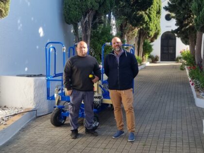 ENTREGA DE LA PLATAFORMA PORTAFÉRETROS MTC 2PT ECOLOGIC 4R EN LEPE (HUELVA)
